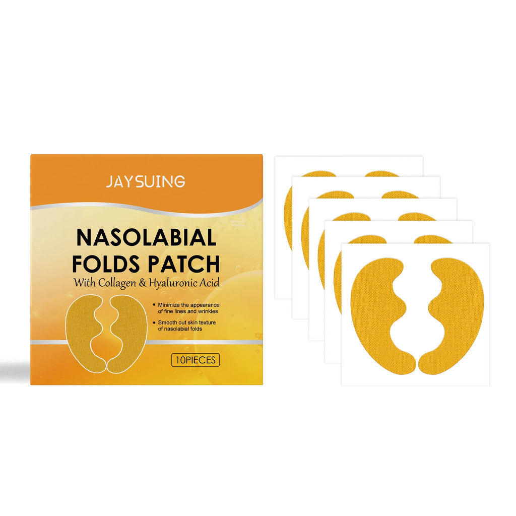 Wrinkle Removal Patch Hyaluronic Nasolabial Folds Face Lifting Sticker Firming Forehead Fine Lines Gel Anti-Aging Collagen Mask Oasis Select 10pcs