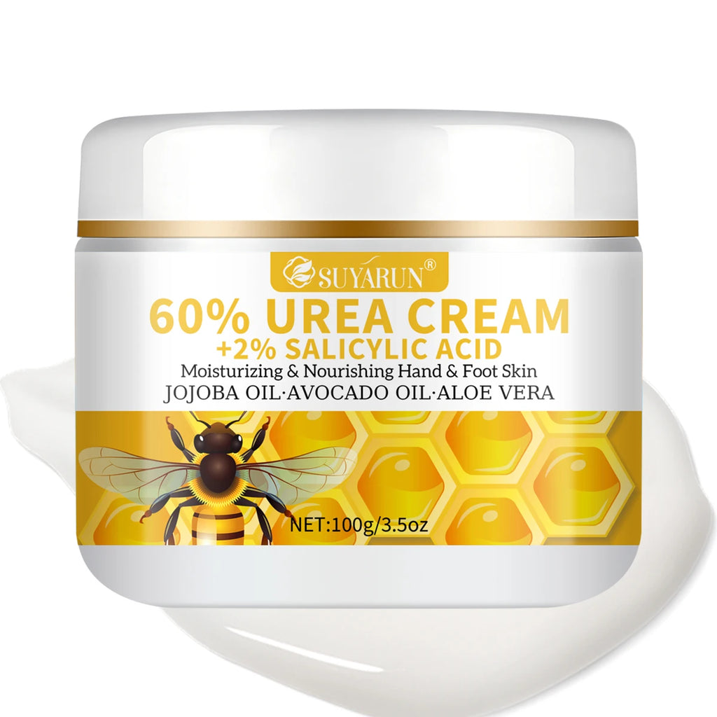 60% Urea & 2% Salicylic Acid Foot Cream for Cracked Heels - Exfoliating, Moisturizing, Hard Skin, Callus & Dead Skin Remover. Oasis Select 100g