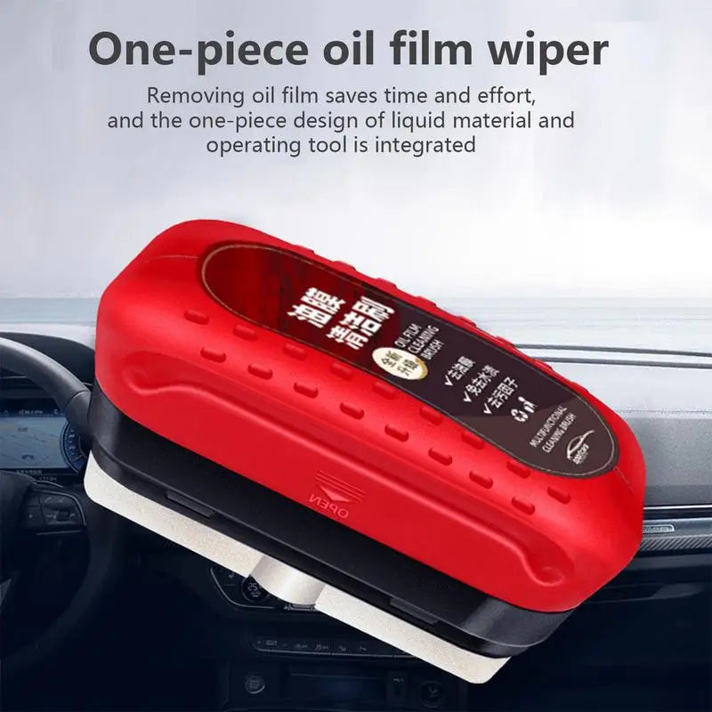 Auto Glass Oil Film Remover with Sponge Towel Glass Oil Film Remover Car Windshield Oil Film Cleaner for Car Window Remove Dirt Oasis Select