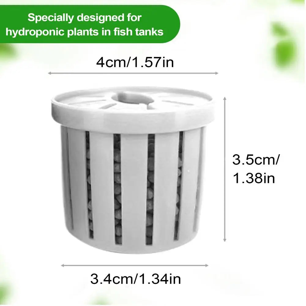 Aquarium Plant Holder Stable Fish Tank Plant Basket Aquarium Hydroponics Planting Holder Water Feature Decoration Accessories Oasis Select White