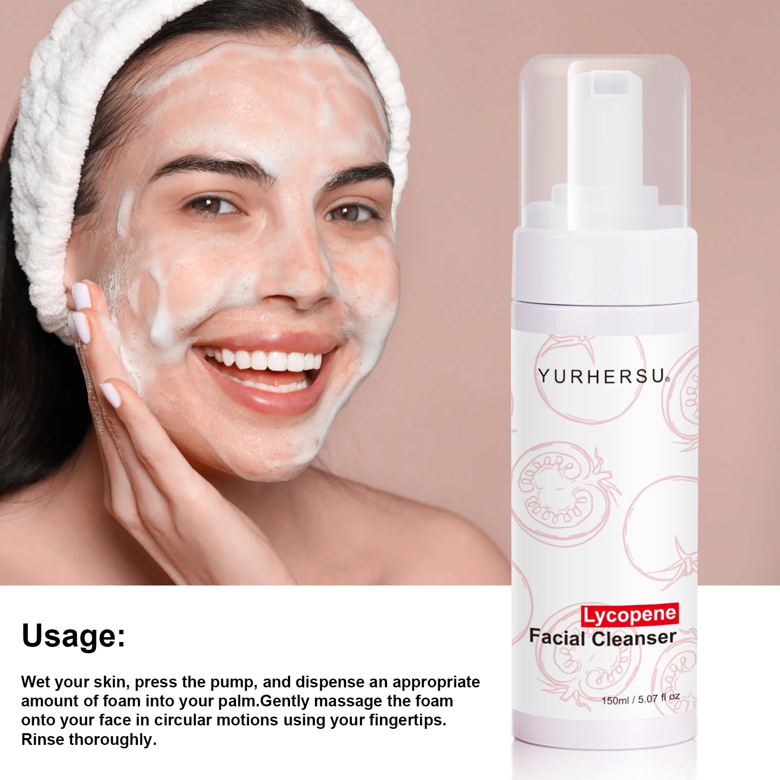 Tomato Cleansing Foam – Oil Control & Moisturizing Face Wash Facial Cleansing Foam Oasis Select