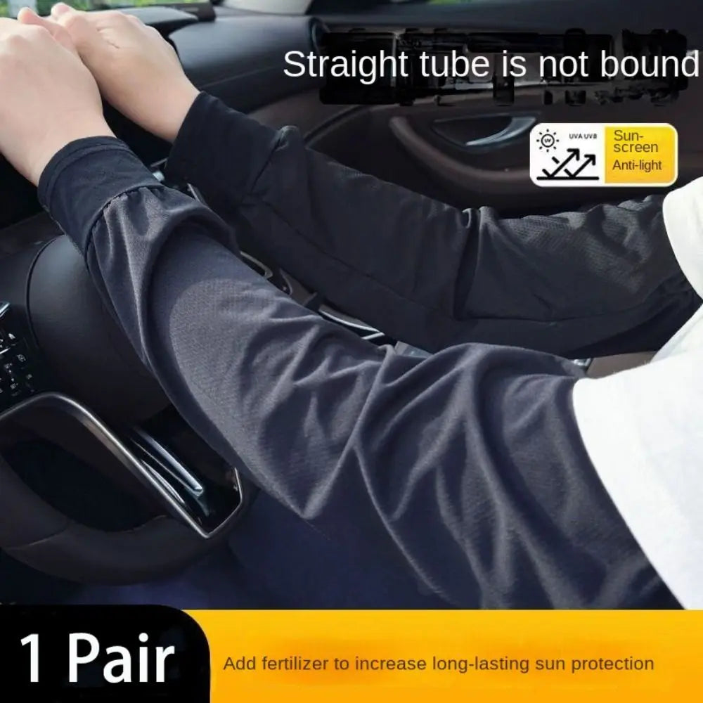 Durable UV Protection Sunscreen Ice Sleeves Loose Breathable Wear-resistant Outdoor Work Arm Warmers Men's Arm Sleeves Summer Oasis Select