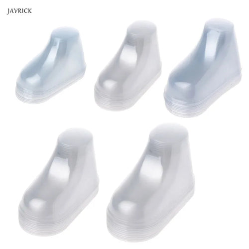 10Pcs Baby Shoe Stretcher Socks Display Stand Clear PVC Child Booties Showcase Support 8-11cm High Quanlity Oasis Select