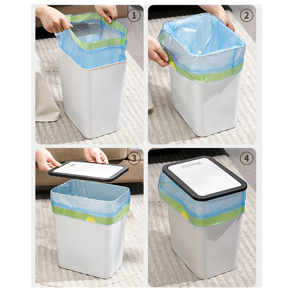 Bathroom Trash Can Garbage Can With Lid Trash Bin Large Capacity For Kitchen Bedroom Living Room Toilet Trash Can Oasis Select