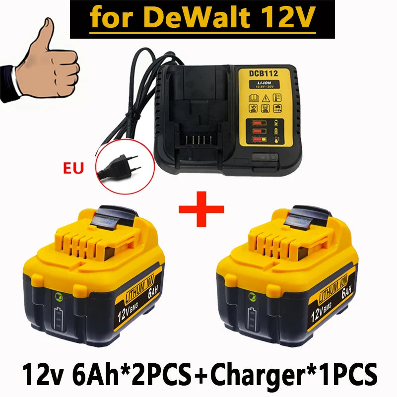 Dewalt 12V DCB120 2Ah 3Ah 5Ah 6Ah Battery DCB127 DCB124-XJ DCD796