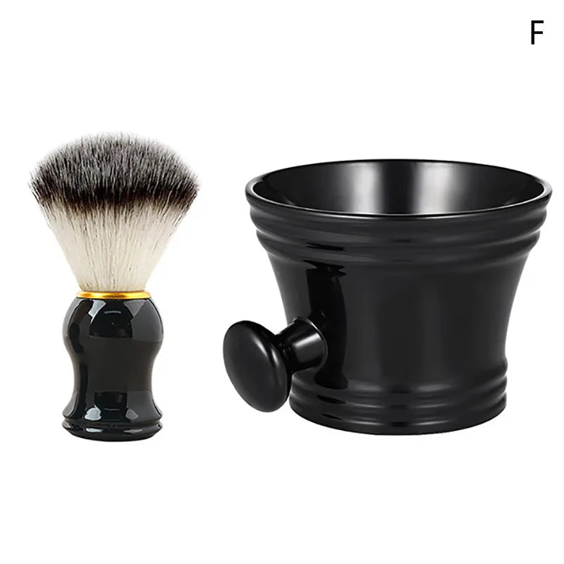 Plastic Shaving Brush Bowl Set Beard Care Soap Foam Mug Bowl With Handle Facial Bristle Hair Salon Barber Soap Foam Shave Men Oasis Select