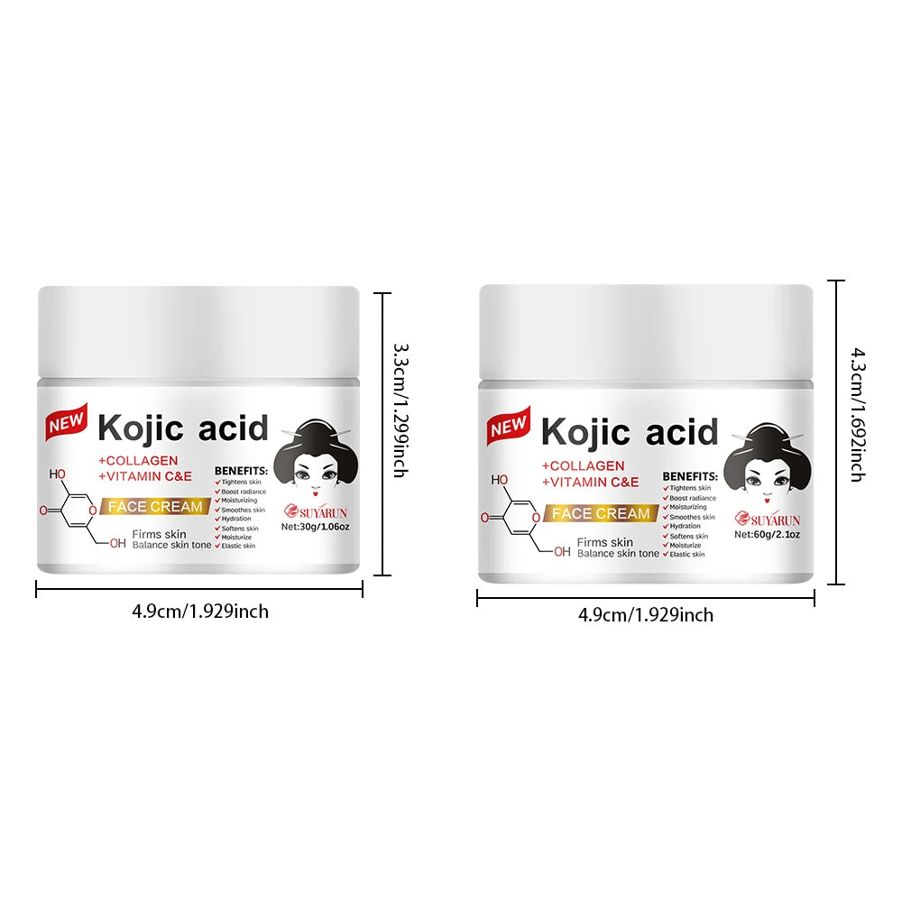 SUYARUN Propolis Vitamin E Kojic Acid Cream - Brightening, Moisturizing, Anti-Aging, Dark Spot Removal, All Skin Types. Oasis Select
