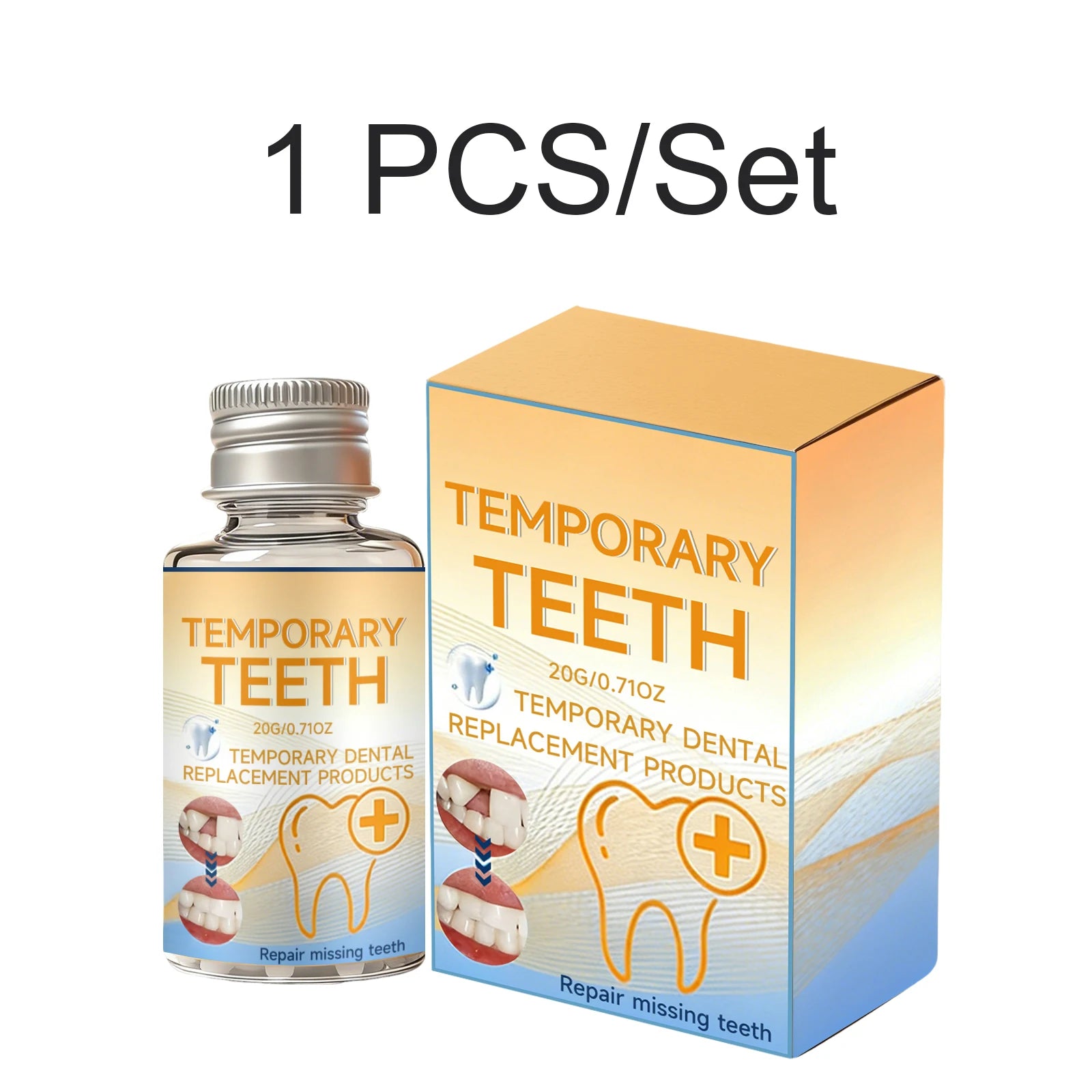 New 2026 DIY Moldable Teeth Material Temporary Tooth Shaping Beads Dental Care Aid Home Use Temporary Teeth Repairing Kit 20g Oasis Select 1 PCS