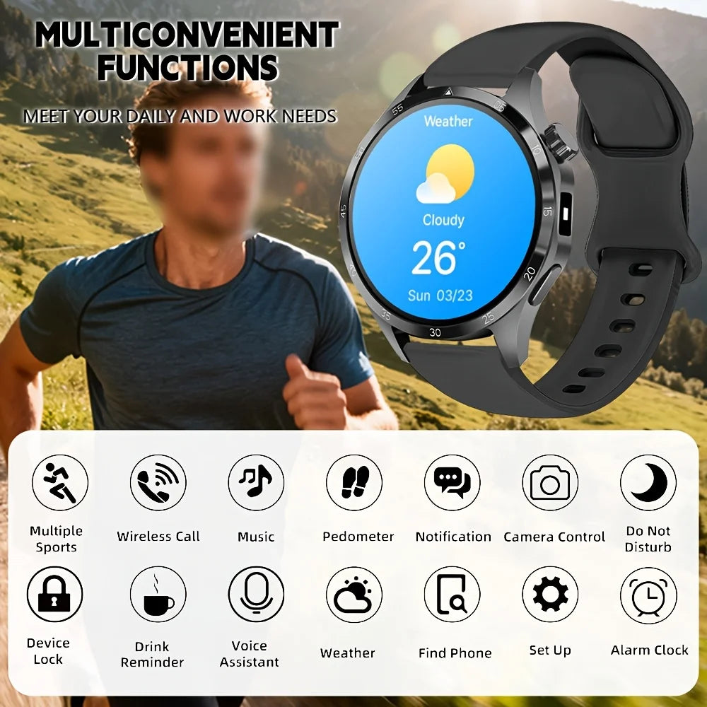 ERUN Smartwatch 1.5" Touchscreen, Fitness Tracker & Earphones