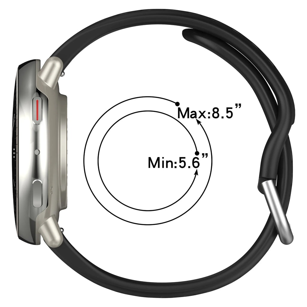 Silicone Strap for Amazfit Active 2 – Breathable 20mm Band Smartwatch Band Oasis Select