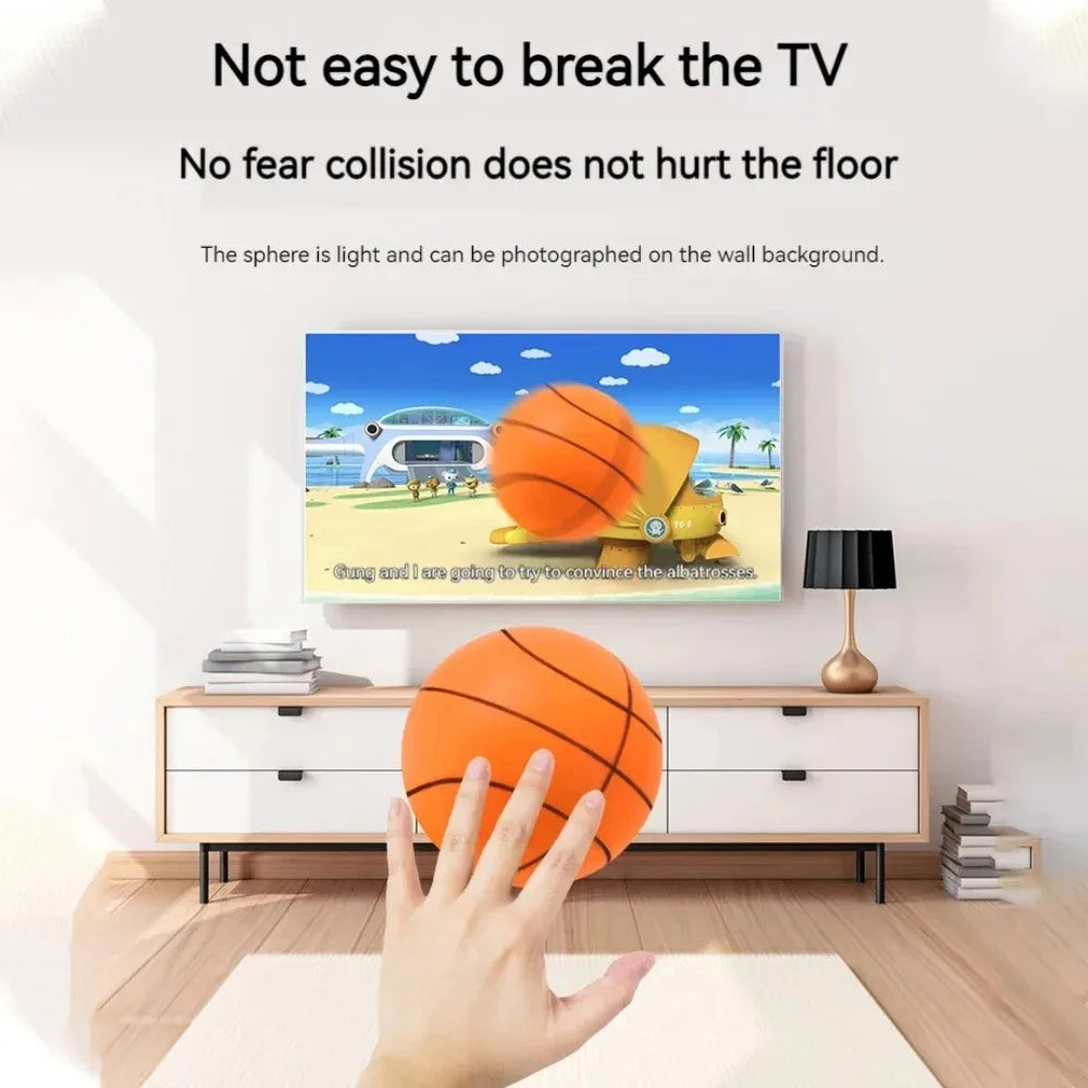 PU Foam Basketball Kids Indoor Silent Basketball Bouncing Mute No Noise Ball Bounce Squeezable Mute Bouncing Sports Basketball Oasis Select