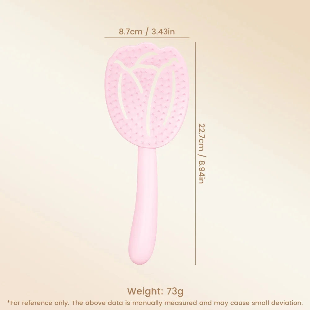 Tulip Hollow Scalp Massage Brush – Detangling Anti-Static Comb Scalp Massage Brush Oasis Select