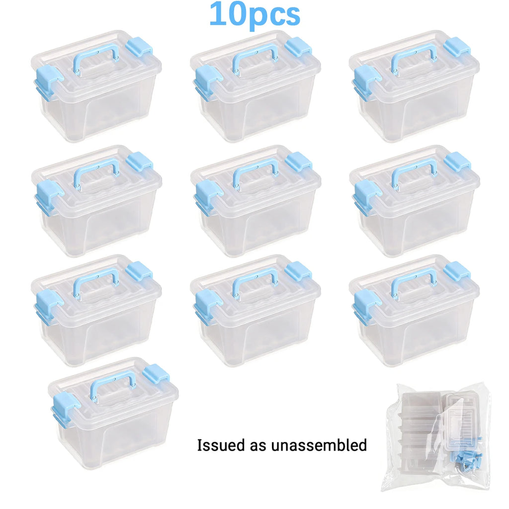 5/10pcs Mini Storage Boxes, Dollhouse Storage Box, Miniature Warehouse Scene DIY, Photography Props, Miniature Decoration Oasis Select 10Pcs blue