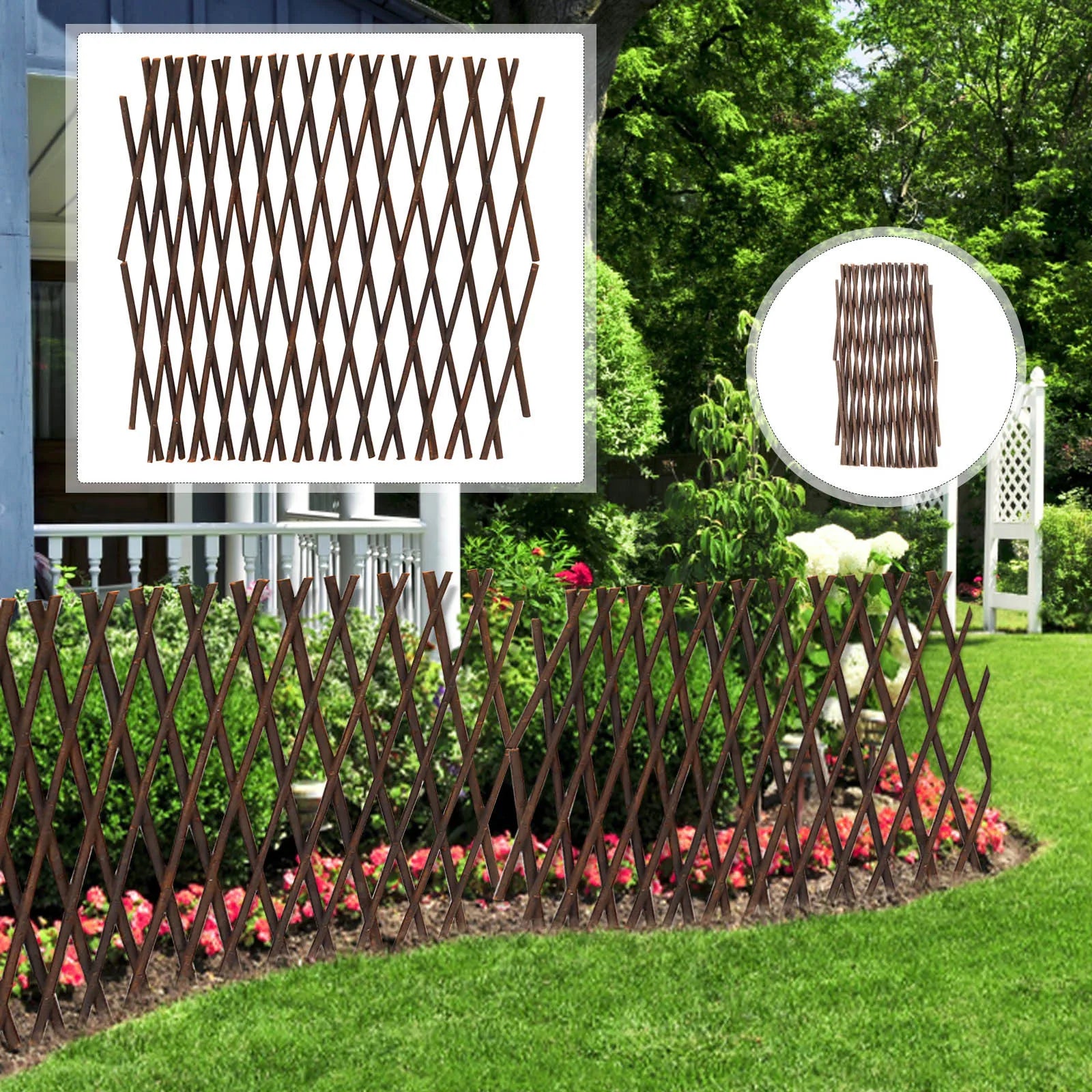 Garden Expanding Wooden Trellis Expandable Trellises Aluminum Riveted Each Piece Expands to Climbing Plants Support Oasis Select