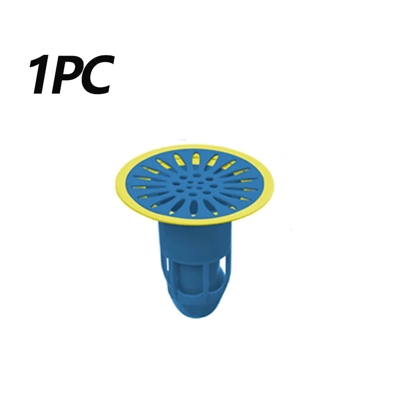 floor drain deodorizer sewer deodorizer gag catcher bathroom sewer filter anti-bug cockroach bathroom toilet sealing plug cover Oasis Select Blue 1PC