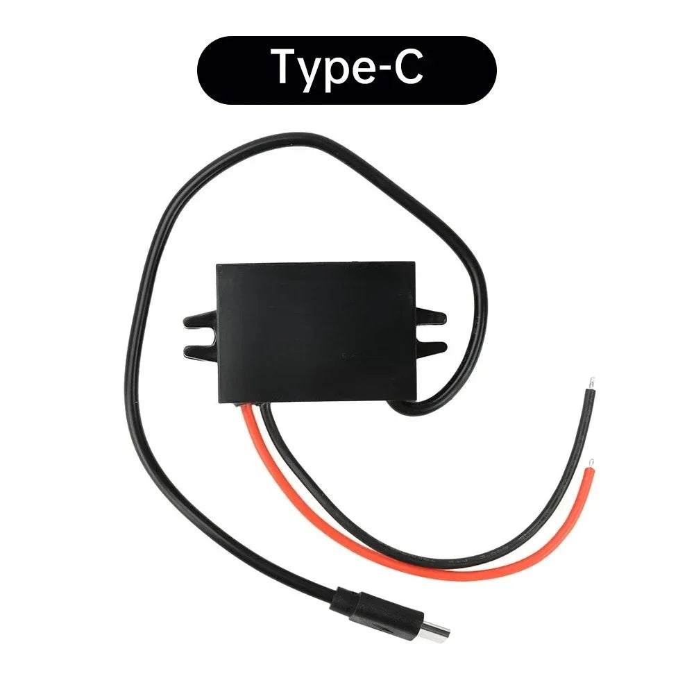 Car Power Step Down Buck Converter Power Supply Male Female Micro USB Adapter Auto Protection DC-DC 12V to 5V 3A 15W Oasis Select Type c 8-58V-5V3A 12V 5V