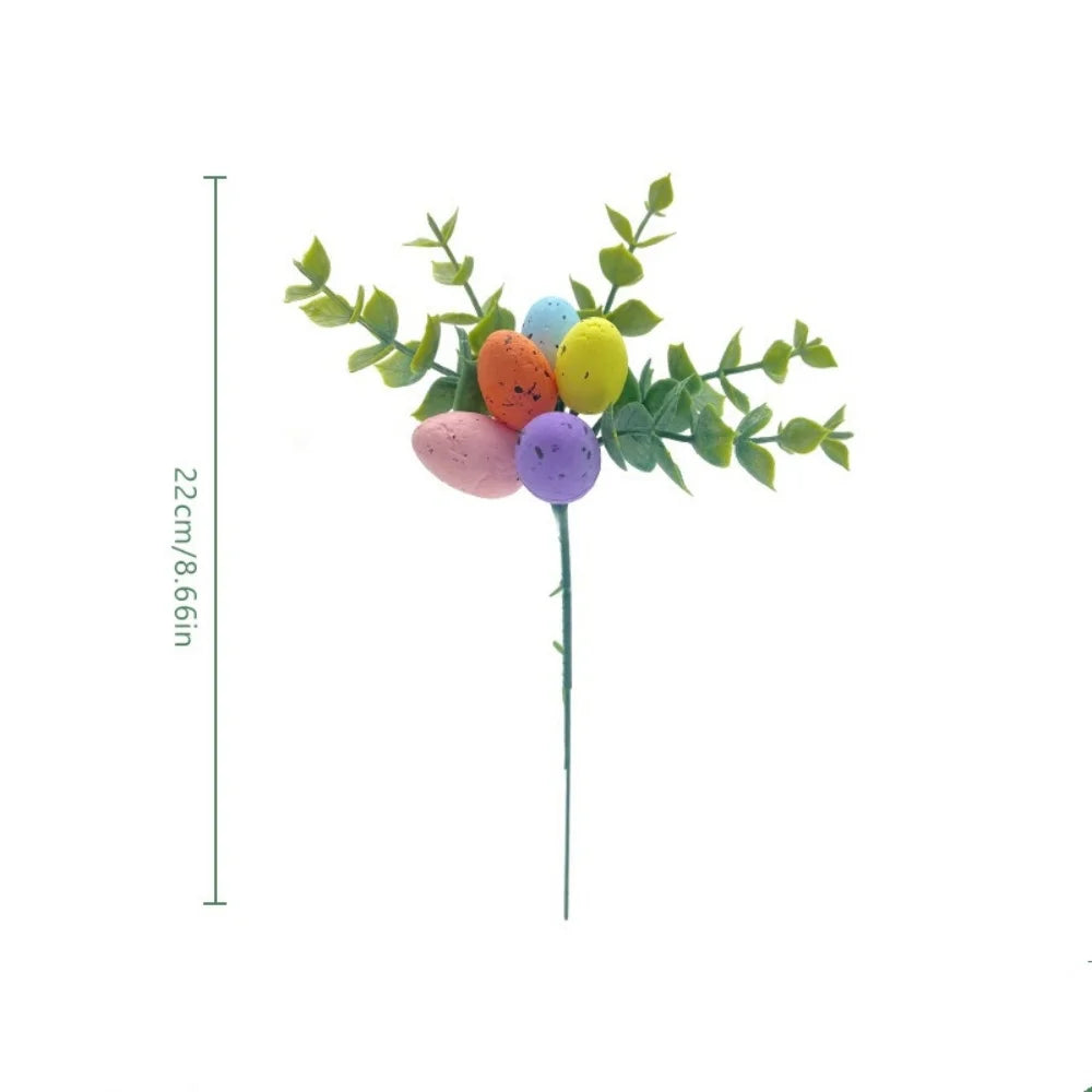 2025 Easter Egg Flower Bouquet, Artificial Flowers Berry Cuttings Spring Flower, Home Decoration, Simple Flower Ornaments Oasis Select Style 2