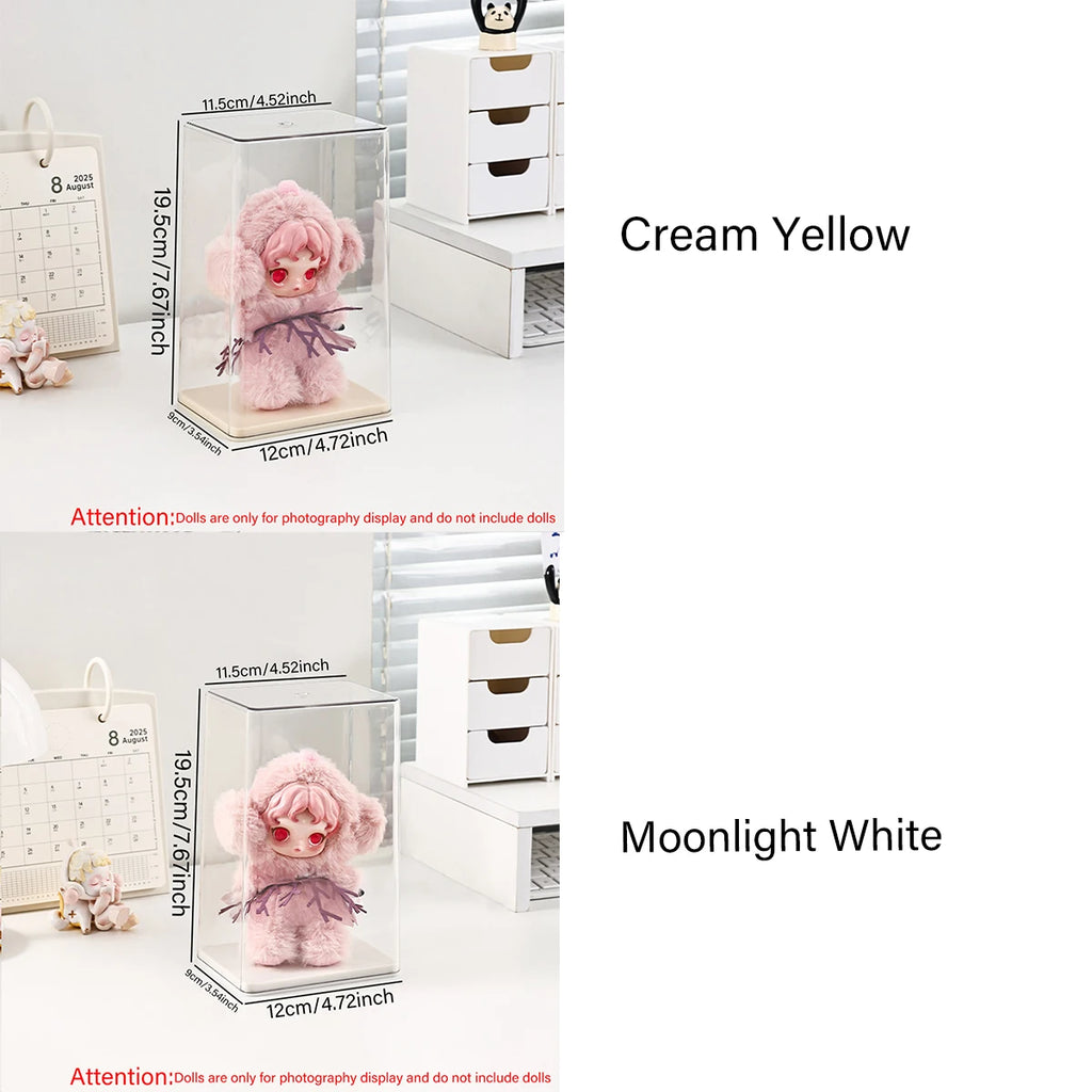 1pc transparent acrylic dustproof labubu display box, toy collectible display box, desktop organizer Oasis Select
