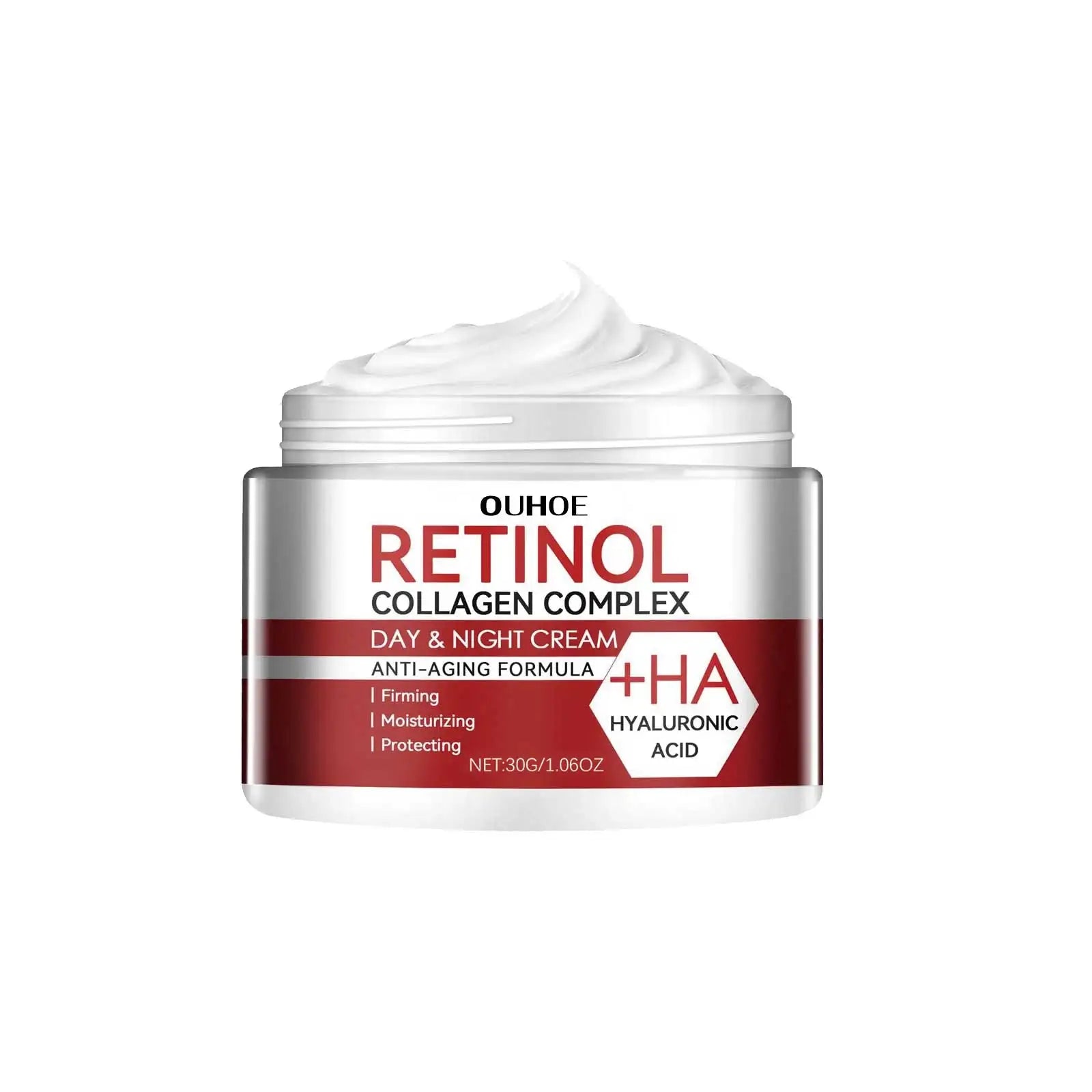 OUHOE Retinol Moisturizing Cream Anti-Wrinkle Fade Fine Lines Dark Circles Pore Tightening Moisturizing Anti-Aging Cream Oasis Select 30g boxed