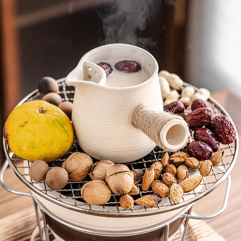 Ceramic Baked Milk Tea Pot Can Be Dry Boiled Boiled Tea Warm Milk Pot Teapot Tea Infuser Oasis Select