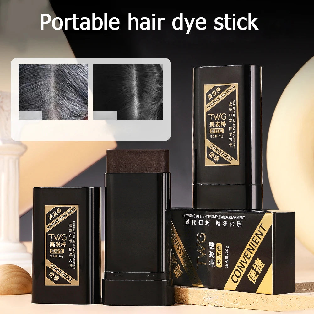 Portable Hair Dye Stick – Waterproof Gray Hair Cover Hair Color Stick Oasis Select