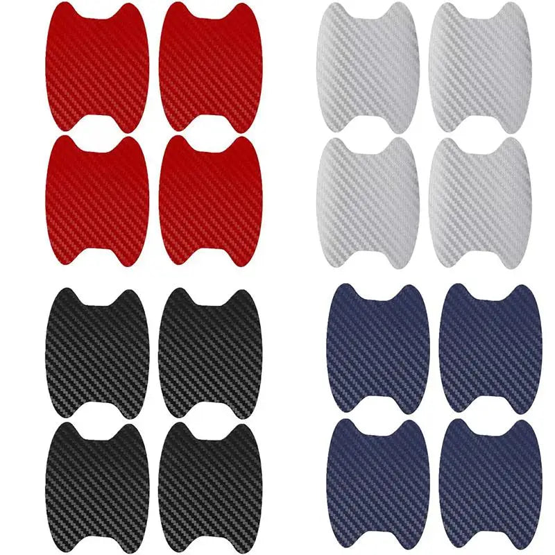 4/8/12/16Pcs Car Styling Mouldings Sticker Car Door Sticker Carbon Fiber Scratches Resistant Cover Auto Handle Protection Film Oasis Select 16pcs mix