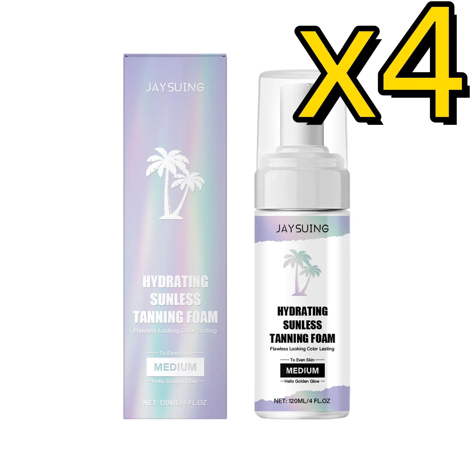 Body Self Tanning Mousse Indoor Sunless Tan Lasting Natural Bronze Brown Hydrate Skin Full Body Use Quickly Tanning Cream 120ml Oasis Select 120ml Boxed X 4PCS