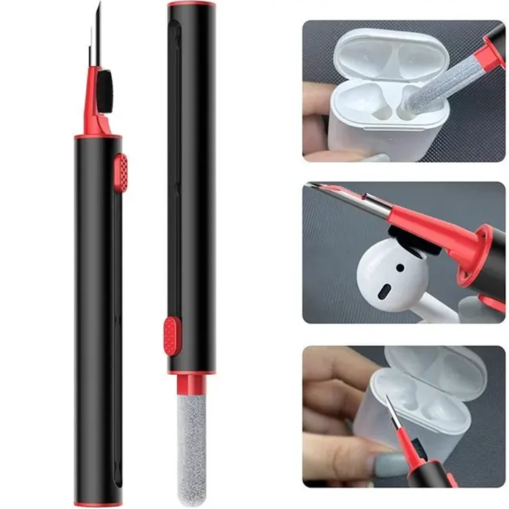 Cleaner Kit For Airpods Pro 1 2 Bluetooth Earbuds Cleaning Pen Airpods Pro Case Cleaning Tools For iPhone Xiaomi Huawei Samsung Oasis Select Black