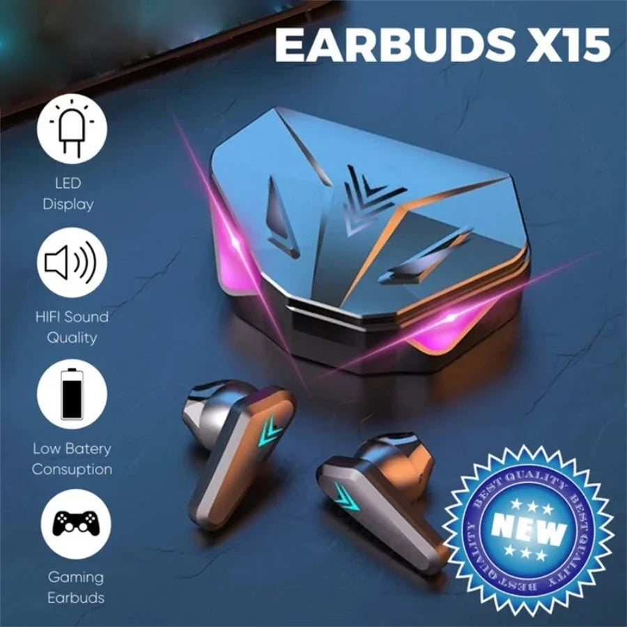 X15 TWS Wireless Earphone Bluetooth Headphone 65ms Low Latency Earbud Esport Gaming Headset Gamer with Mic For iPhone Smartphone Oasis Select