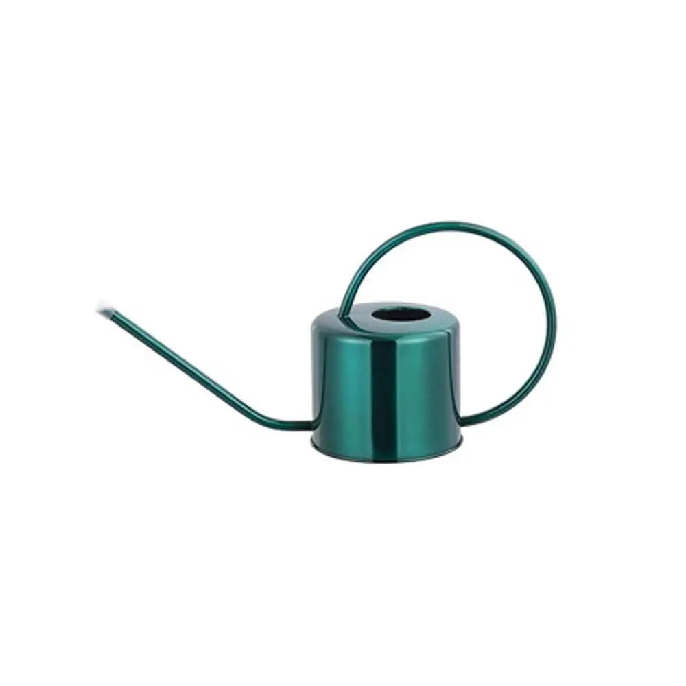 Sprinkler Stainless Steel Watering Can Rustproof Leakproof Comfortable Watering Pot 1.3L Long Nozzle Spray Kettle Gardening Oasis Select Green