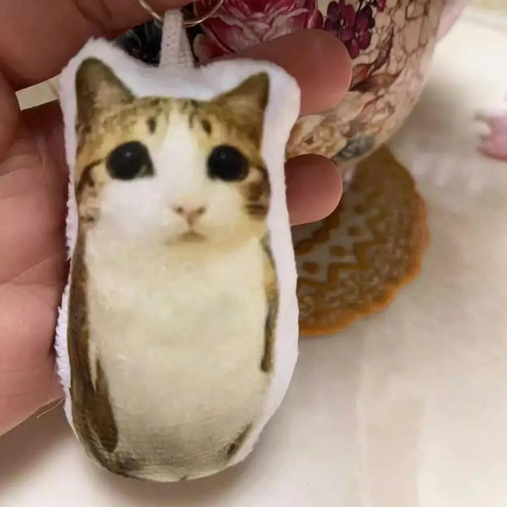 Cat Voice Keychain Toy Sound Hanging Decompression Reverses German Kitten Voice Pendant With Sound Plush Pendant Cute Pet Gift Oasis Select