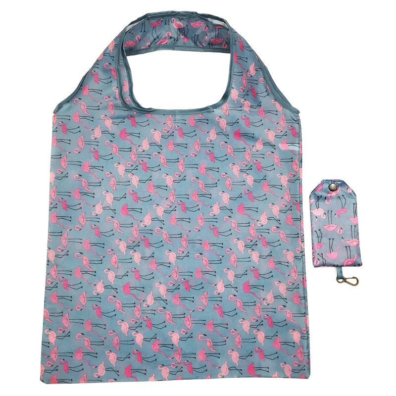 Fashion Printing Foldable Eco-Friendly Shopping Bag Tote Folding Pouch Handbags Convenient Large-Capacity For Travel Grocery Bag Oasis Select J