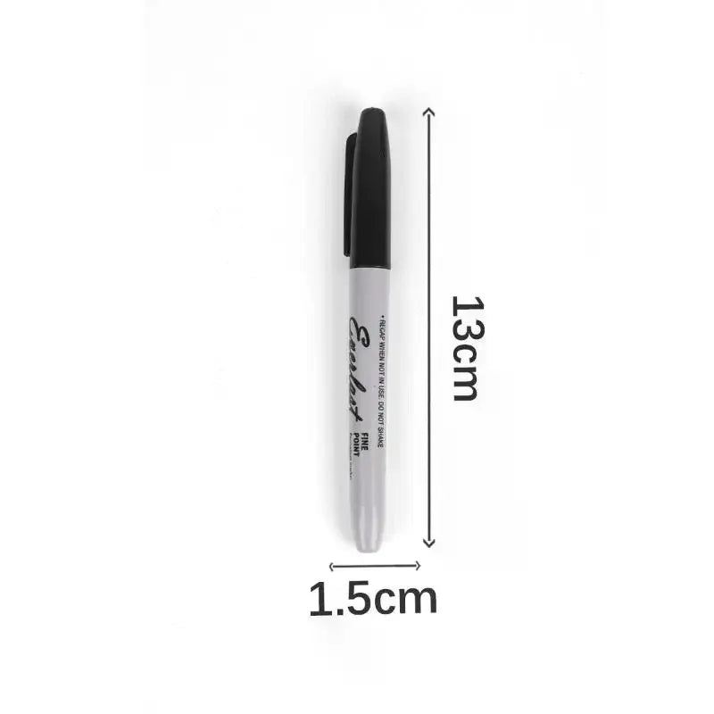 1Set Black Permanent Marker Pens, Fine Tip, Waterproof, Quick Drying Outlining Drawing Pen Marker Pen Oasis Select