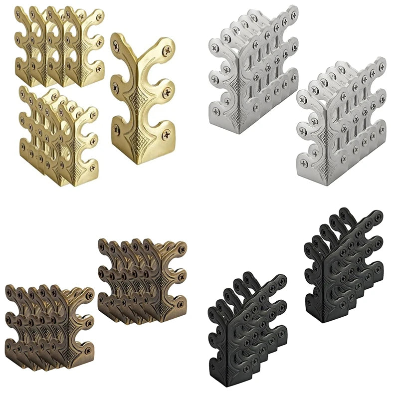 WISH 10PC Skiffers Baseboard Corner Protectors,Solid Brass Skirting Board Protectors,Baseboard Corner Protectors Oasis Select