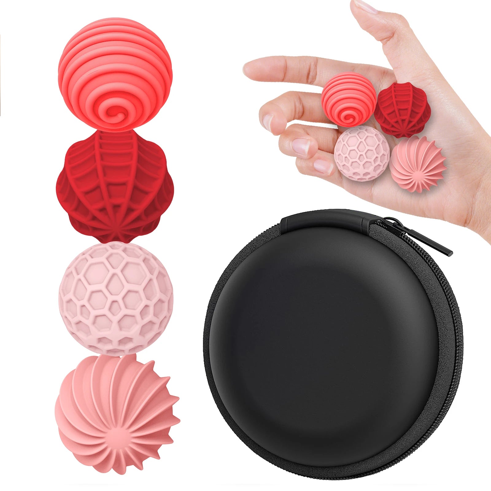 Magnetic Sensory Fidget Balls Silicone Stress Relief Toys for Adults Anxiety Autism Calming Sensory Therapy Tools Oasis Select C