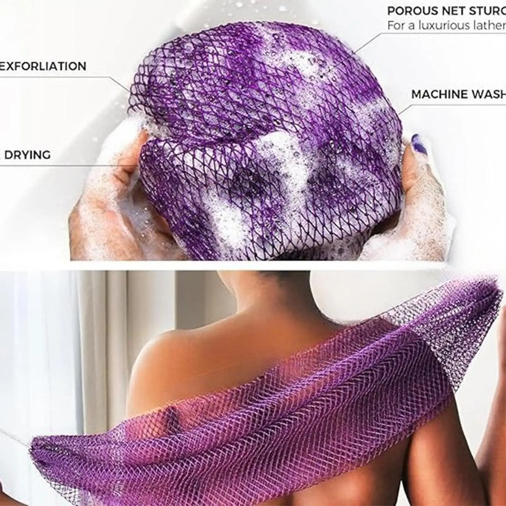 African Net Exfoliating Bath Sponge – Body Scrub for Smooth Skin