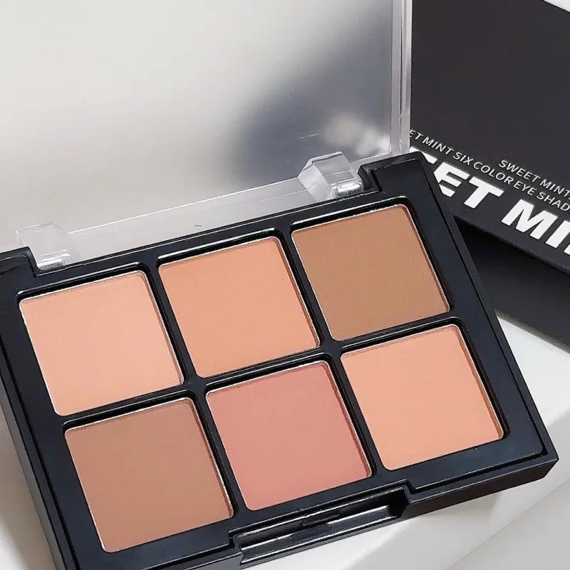 6-Color Eyeshadow Palette – Matte, Shimmer & Glitter | #701