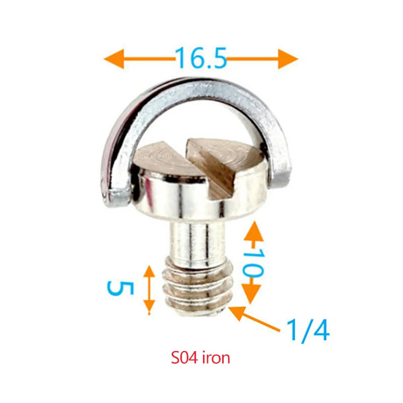 1/4inch D-Ring Tripod Screw Mounting Screw Adapter for Camera Camcorder Tripod Monopod QR Quick Release Plate Adapter Screw Oasis Select S04