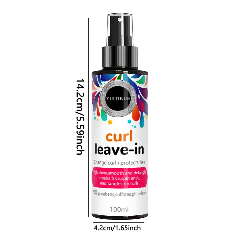 Curl leave-in conditioner, restores curls and protects hair, high shine, smooth and easy to comb, repairs frizz in curls. Oasis Select