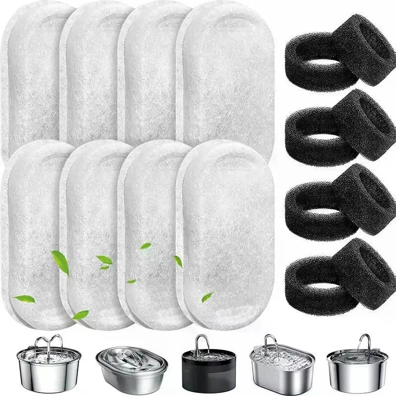 12 Pack Pet Water Fountain Replacement Filters Activated Carbon Sponge Pre Filters Perfect for Pet Grooming Shop Use Oasis Select