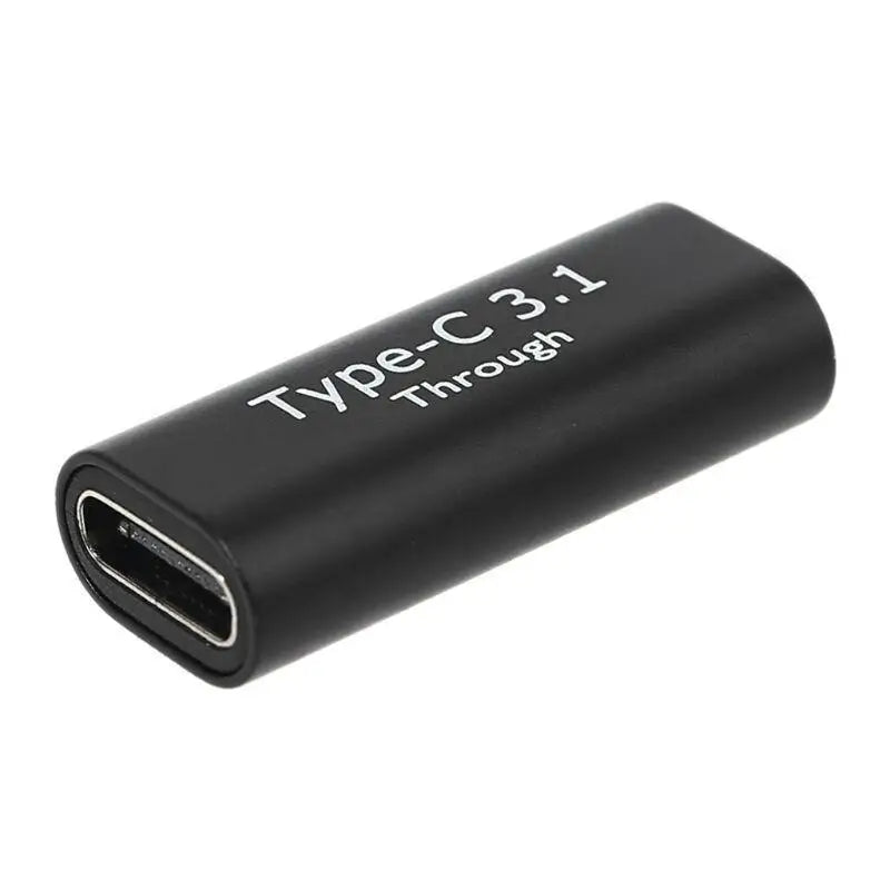 USB C Female To Female Adapter USB C 3.1 Coupler For Connecting Two Type C Cable For Phone Tablet And Extension Connector Oasis Select Black