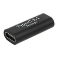 USB C Female To Female Adapter USB C 3.1 Coupler For Connecting Two Type C Cable For Phone Tablet And Extension Connector Oasis Select Black