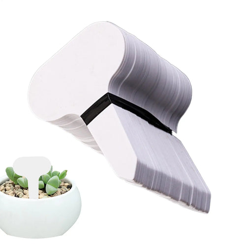100Pcs Garden Tags White Garden Labels Plant Waterproof Classification Sorting Sign Tag Ticket Plastic Writing Plate Board Oasis Select
