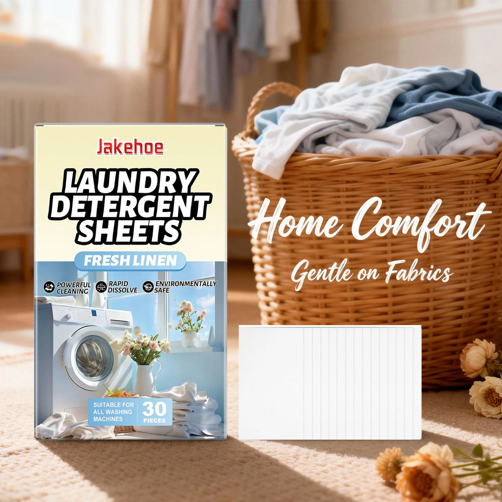 Laundry Detergent Sheets for Clothing Stain Removal Powerful Cleaning Fresh Linen Scent Suitable for All Washing Machines Oasis Select