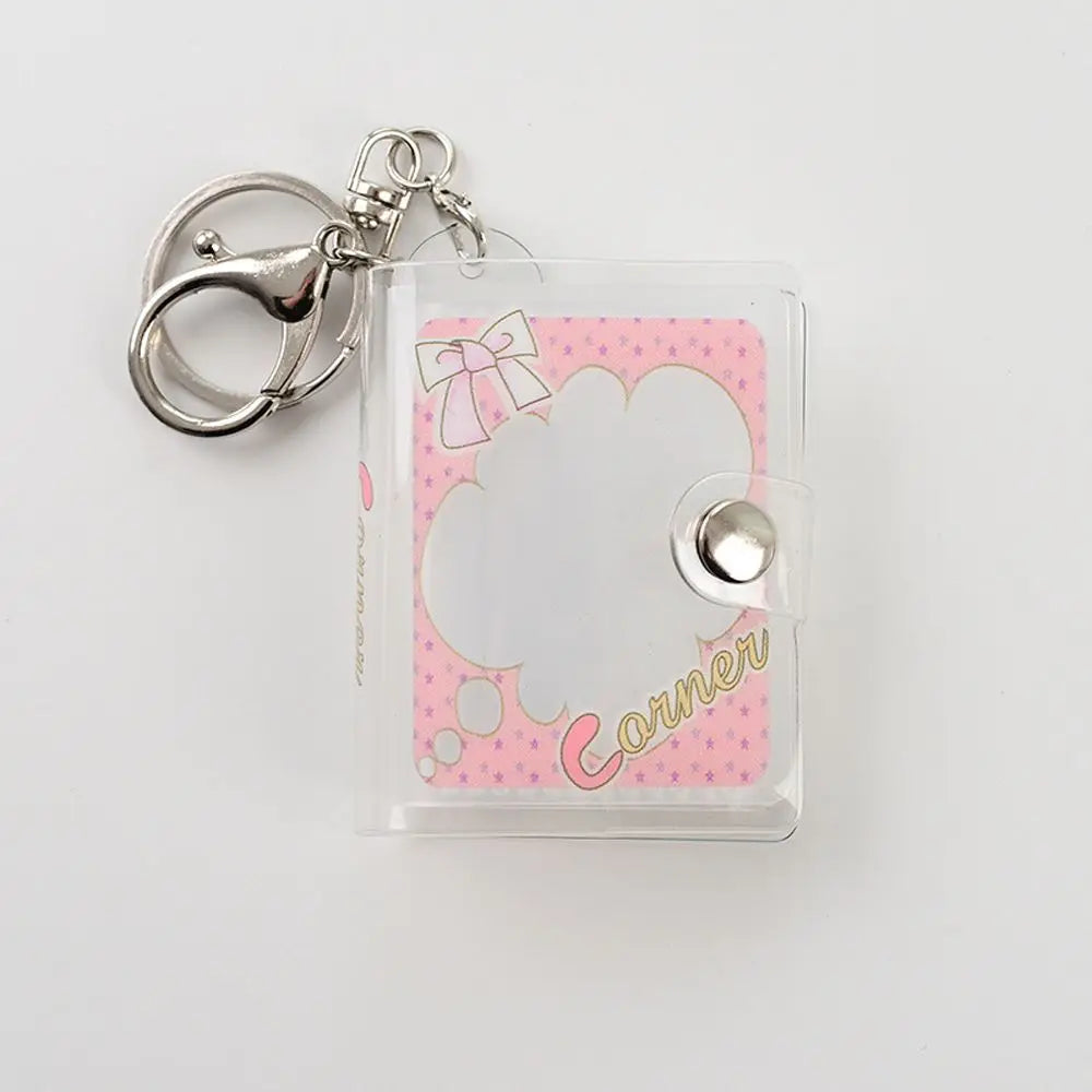 Book Albums Pendant Photo Holder Pictures Storage Card Bag Photo Album Keychain Collection Card Holder Card Book Keyring Oasis Select 10