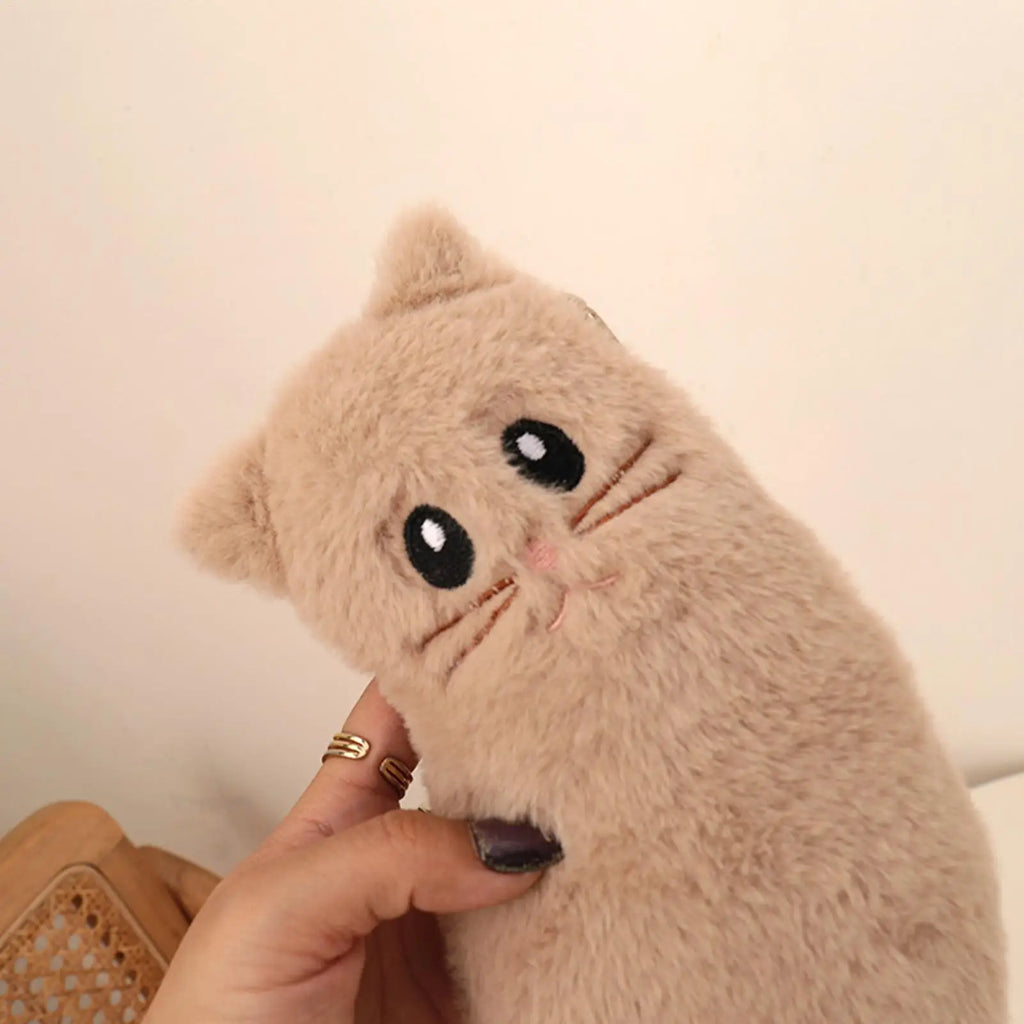Pencil Case 1PC Cute Plush Cat Pencil Case Small Animal Design Fashion Pen Pouch School Supplies Stationery Box Gift For Kids Oasis Select
