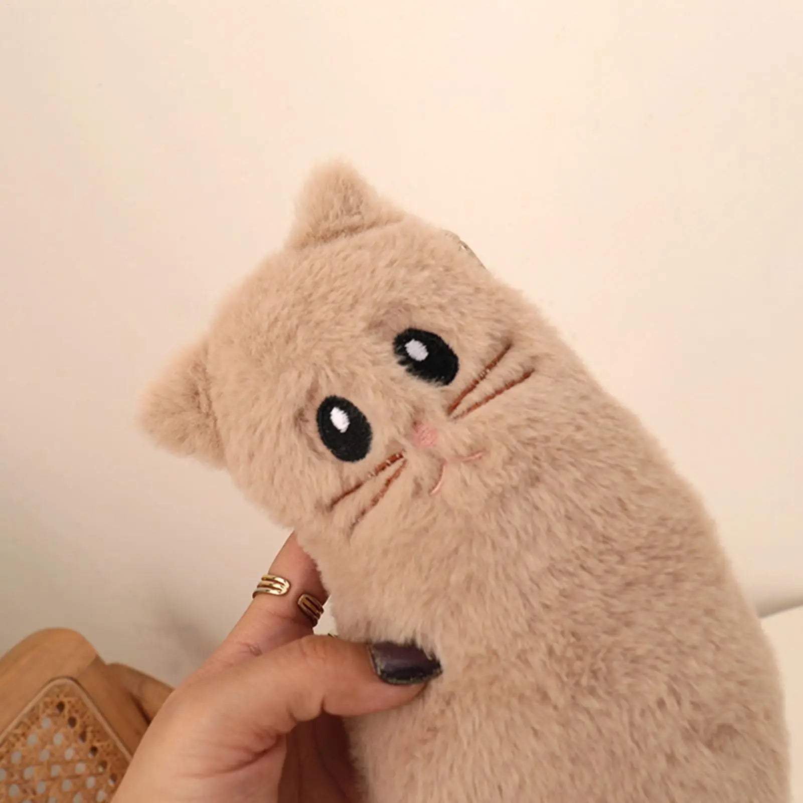 Pencil Case 1PC Cute Plush Cat Pencil Case Small Animal Design Fashion Pen Pouch School Supplies Stationery Box Gift For Kids Oasis Select