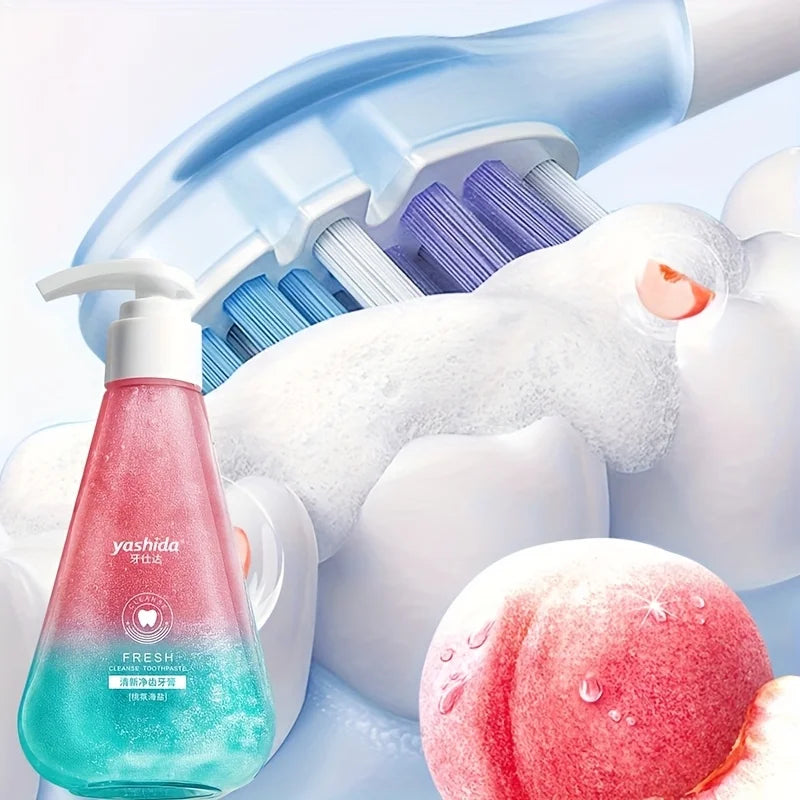 Peach Sea Salt Whitening Toothpaste – Fresh Breath | 220g Whitening Toothpaste Oasis Select