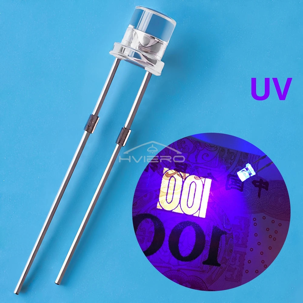 500/1000Pcs 3mm Flat Top LED Beads – Multi-Color DIY Kit