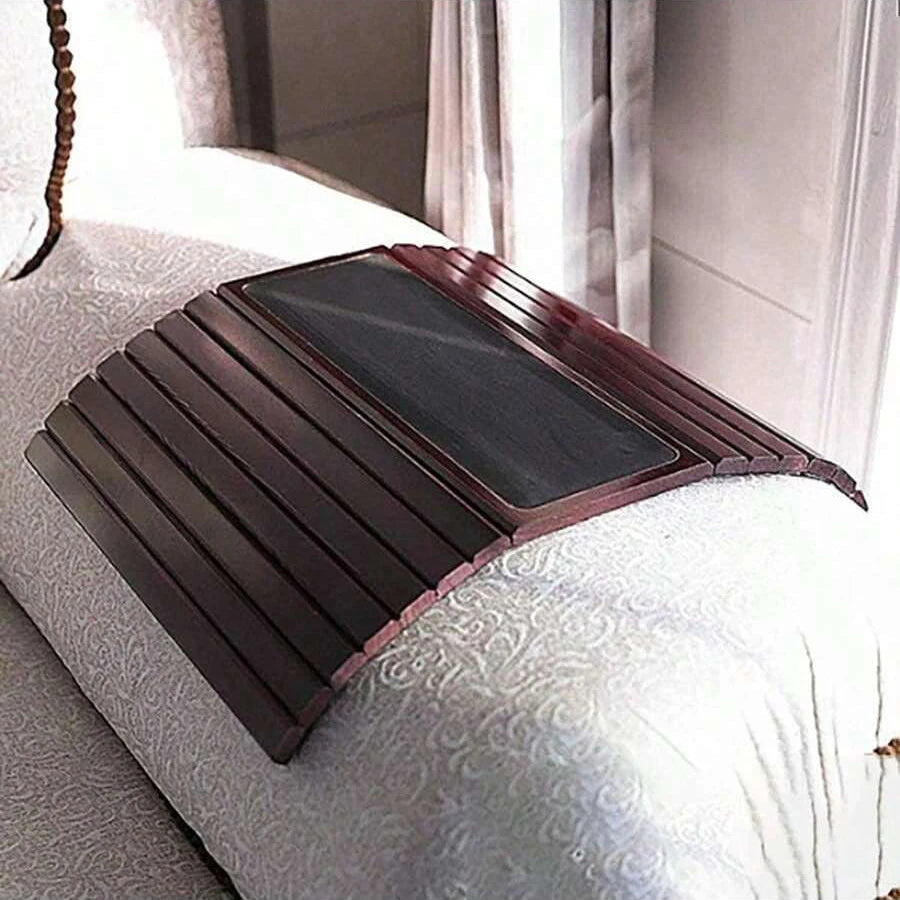Sofa Arm Tray Couch Arm Clip Table Portable Couch Cup Holder Portable Sofa Armrest Tray for Snacks Drinks Remote Control Coffee Oasis Select Brown